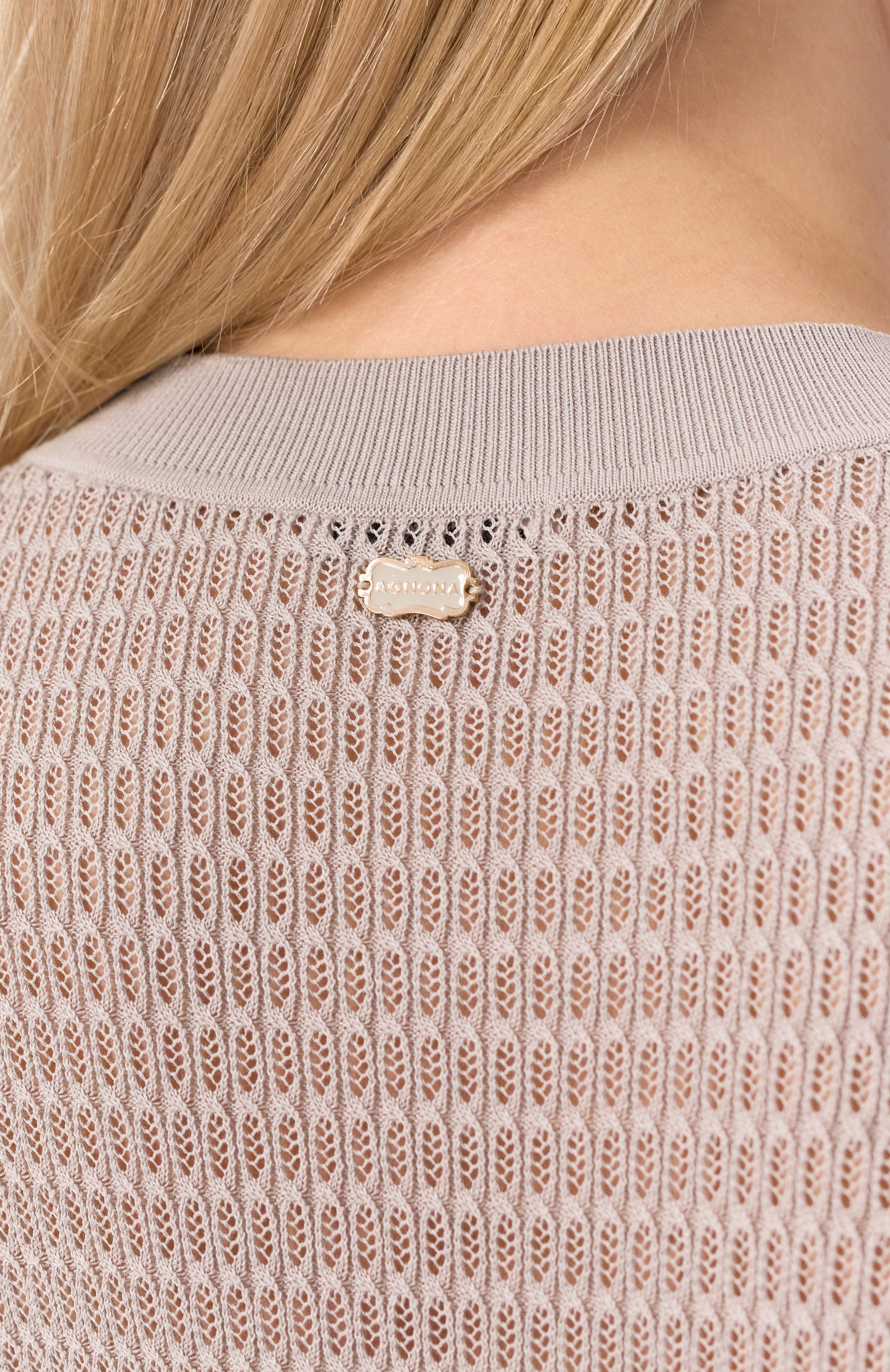 Пуловер из хлопка и шелка AGNONA, арт. K109015/6Q180M, фото 6