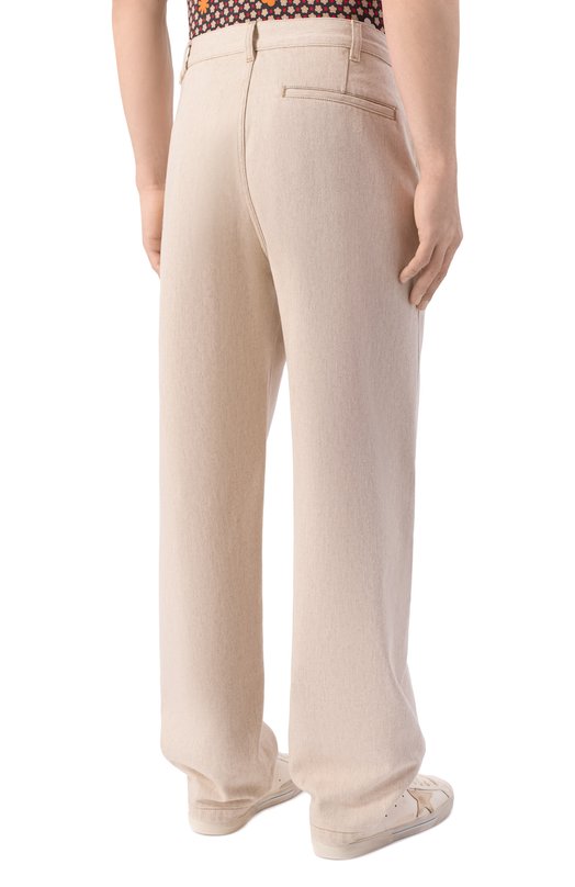 Хлопковые брюки Jacquemus 26EPAM00550/AD00044 Бежевый  26EPAM00550/AD00044 Фото 4