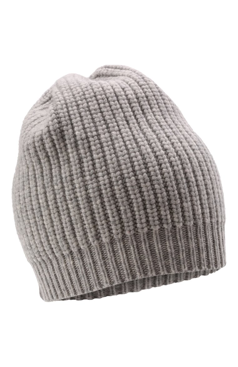 Детского кашемировая шапка BRUNELLO CUCINELLI светло-серого цвета, арт. B52M50299C | Фото 1 (Материал: Текстиль, Кашемир, Шерсть; Материал сплава: Проставлено; Нос: Не проставлено)