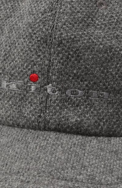 Кашемировая бейсболка KITON серого цвета по цене 82950 руб., арт. UCAPP65K0245F06, фото 3 Кашемировая бейсболка KITON, арт. UCAPP65K0245F06, фото 3