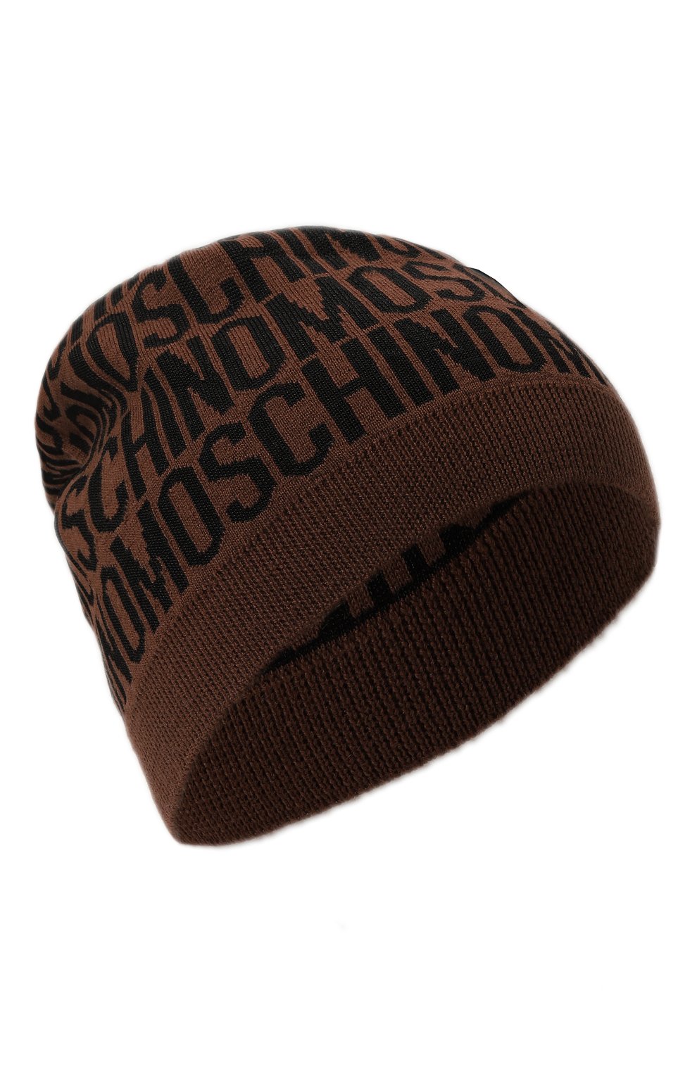 Шапка из шерсти и вискозы MOSCHINO коричневого цвета по цене 10550 руб., арт. A9206/8272, фото 1 Шапка из шерсти и вискозы MOSCHINO, арт. A9206/8272, фото 1