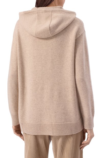 Худи из шерсти и кашемира MAX MARA кремового цвета по цене 72900 руб., арт. LIANA, фото 4 Худи из шерсти и кашемира MAX MARA, арт. LIANA, фото 4