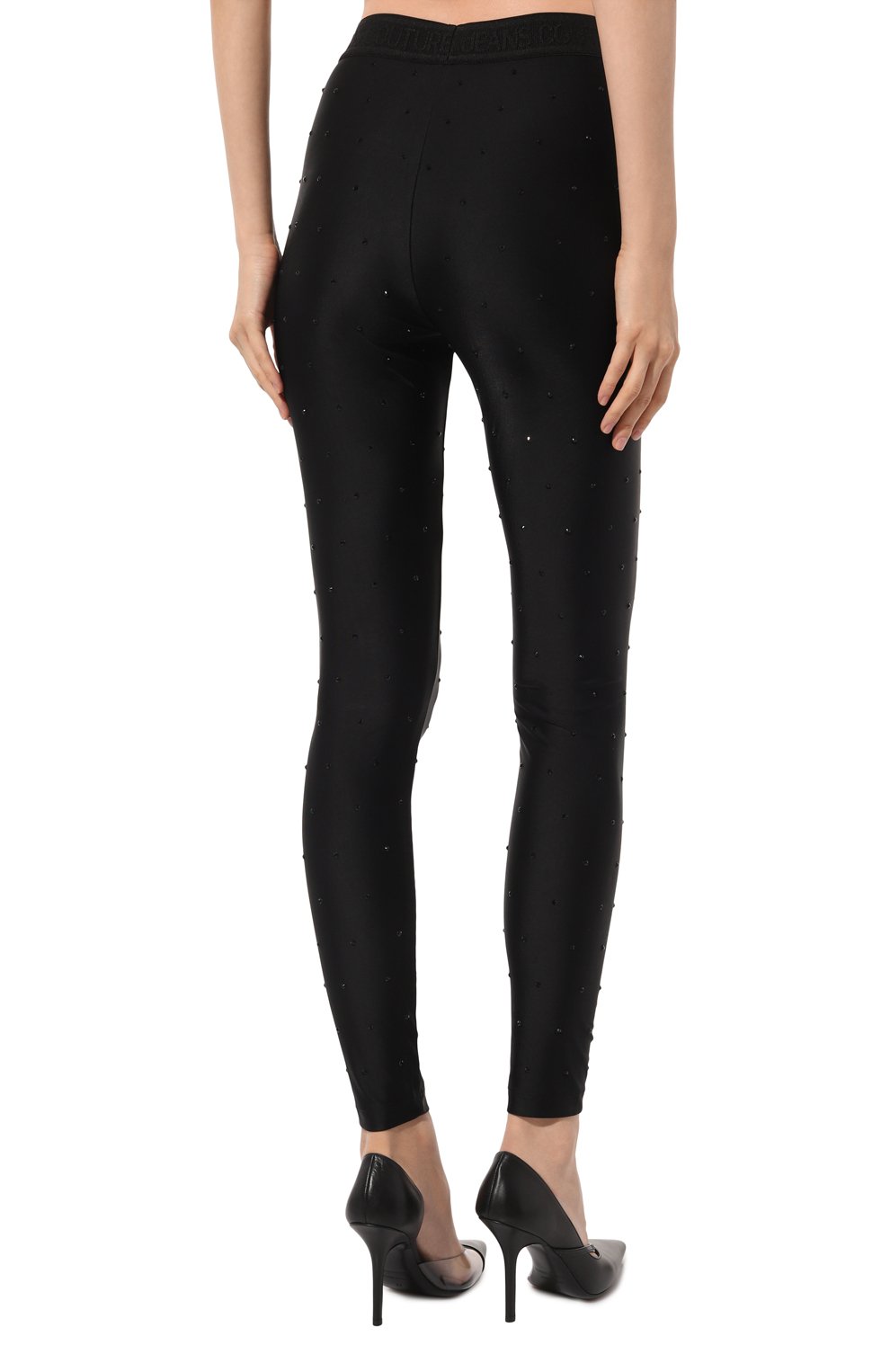 Легинсы с отделкой стразами VERSACE JEANS COUTURE, арт. 76HACE05/CJXXE, фото 4