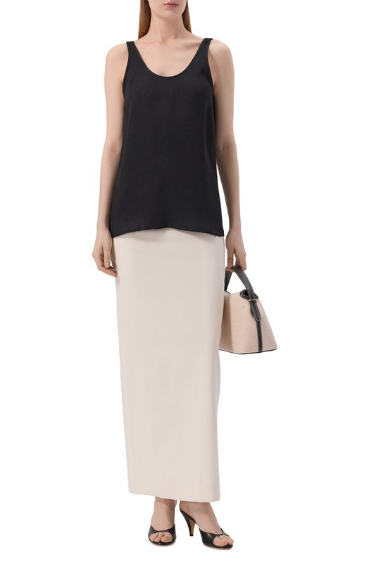 Топ из вискозы TOTEME 252-WRT0510-FB0240 Чёрный  252-WRT0510-FB0240 Фото 2