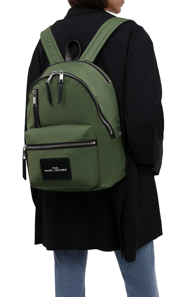Женский рюкзак MARC JACOBS (THE) темно-зеленого цвета, арт. H303M02PF21 | Фото 2 (Размер: large; Материал: Текстиль; Стили: Кэжуэл)