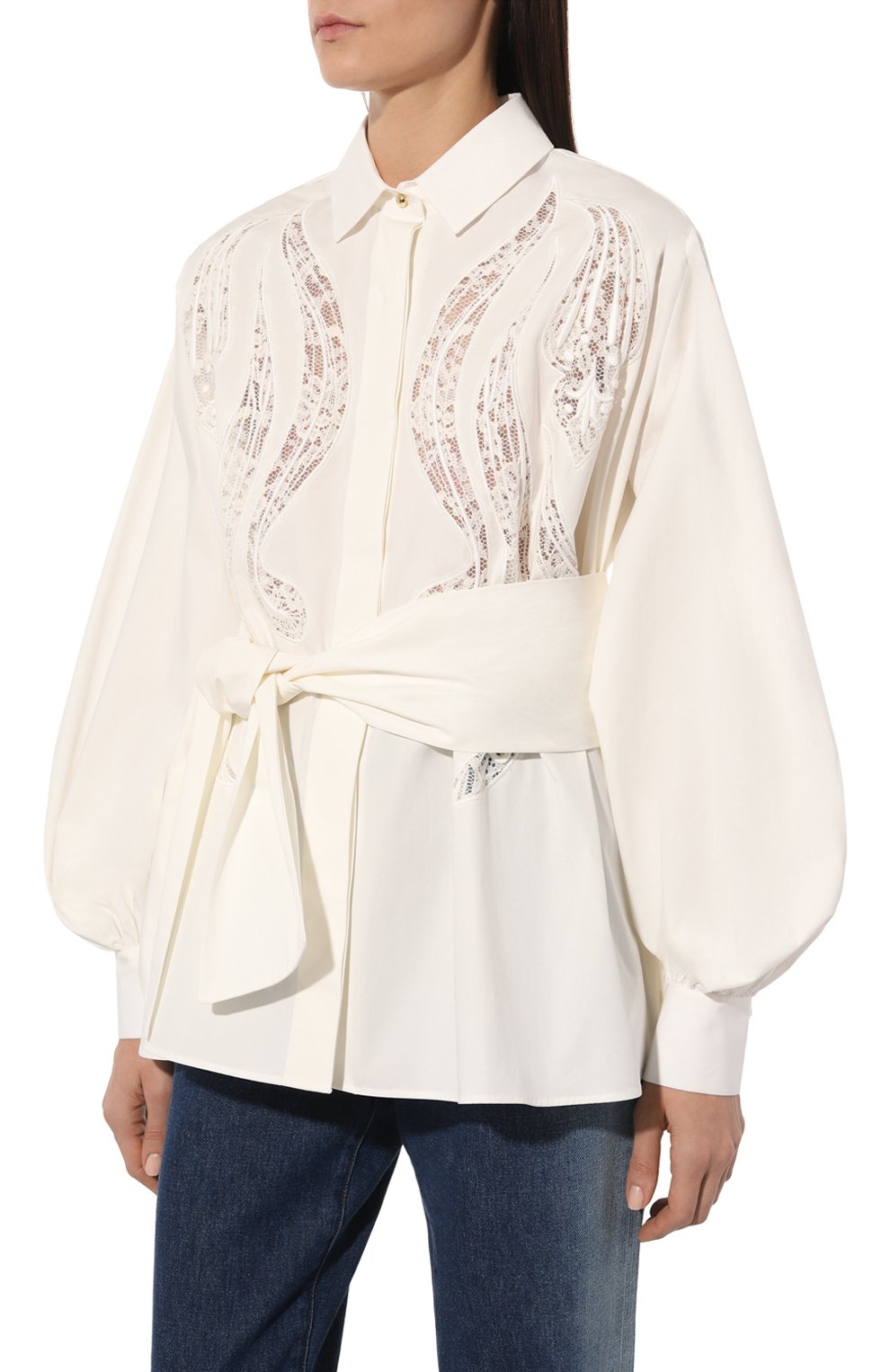 Хлопковая блузка ELIE SAAB, арт. 15623, фото 3