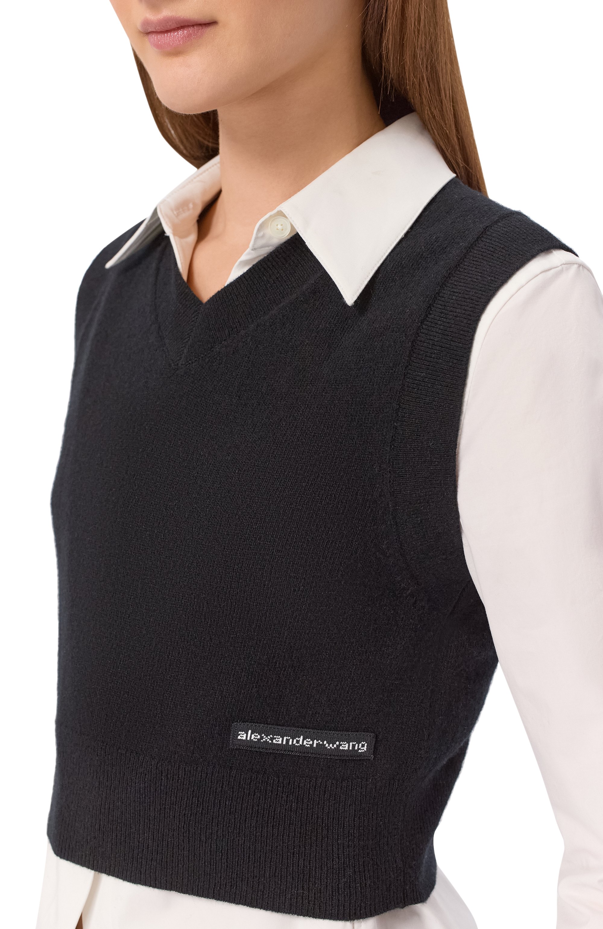 Комбинированная рубашка ALEXANDER WANG, арт. 1KC2261098, фото 5
