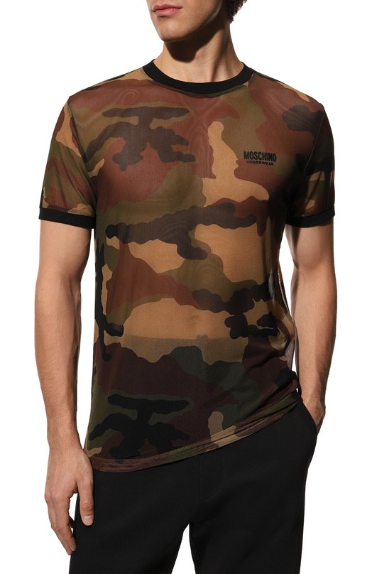 Хлопковая футболка Moschino Зелёный, фото 3