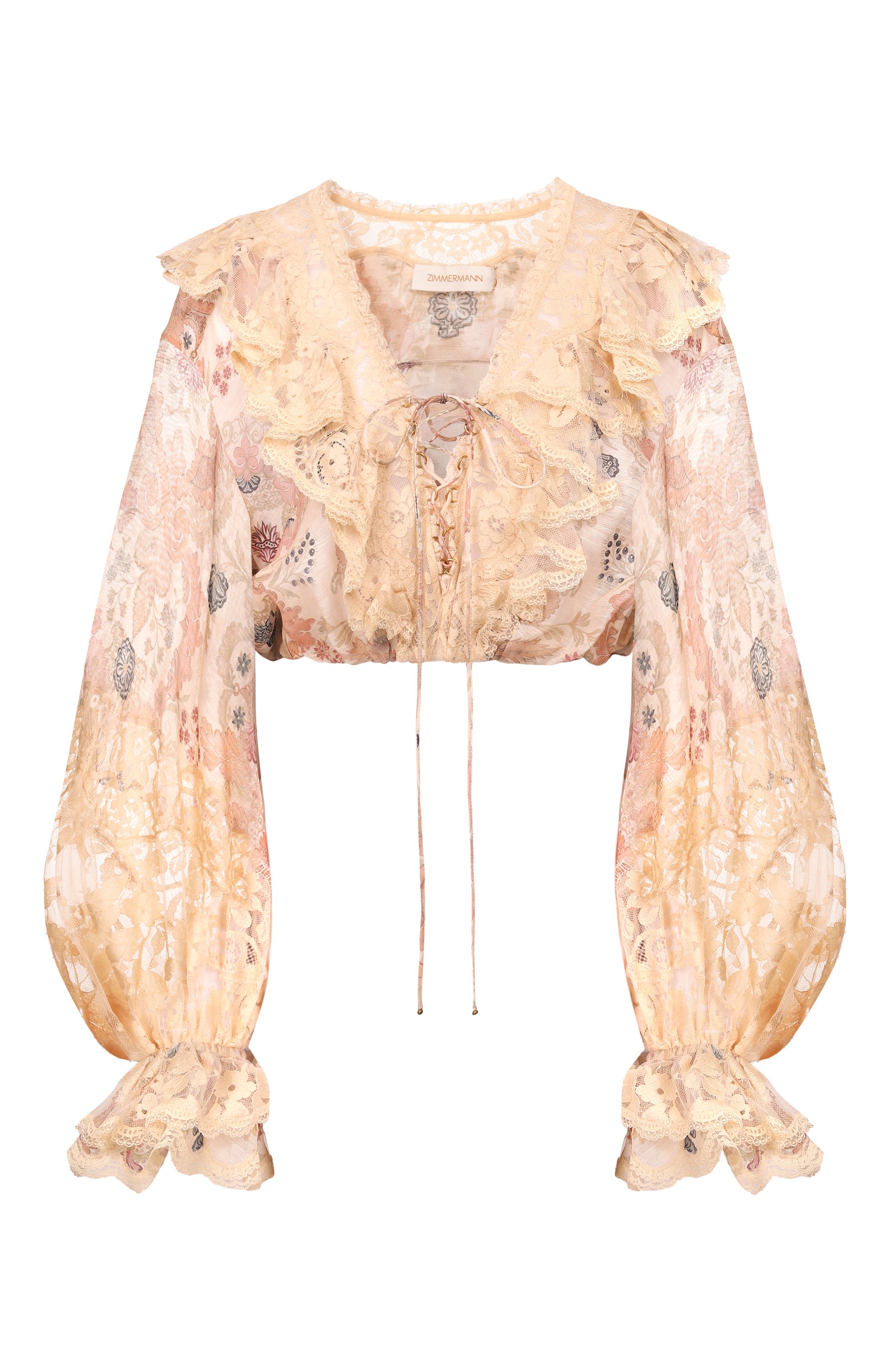 Блузка изо льна и шелка ZIMMERMANN, арт. 7117TC261, фото 1