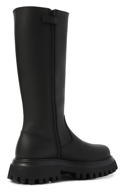 Кожаные сапоги DOLCE & GABBANA черного цвета по цене 72000 руб., арт. D11344/A6L69/37-38, фото 3 Кожаные сапоги DOLCE & GABBANA, арт. D11344/A6L69/37-38, фото 3