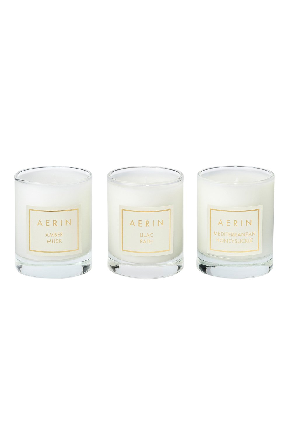 Набор парфюмированных свечей aerin ESTÉE LAUDER бесцветного цвета по цене 9410 руб., арт. P2H3-01, фото 1 Набор парфюмированных свечей aerin ESTÉE LAUDER, арт. P2H3-01, фото 1