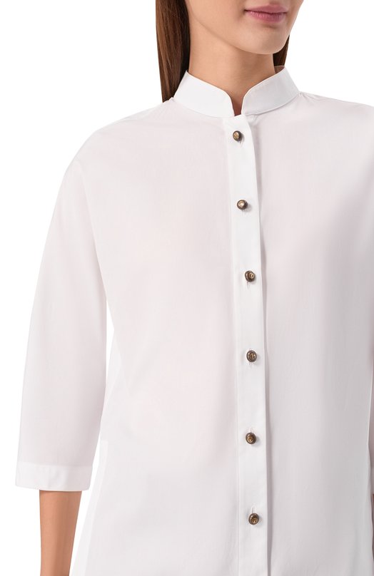 Хлопковая рубашка Giorgio Armani GW003500/TE10360 Белый  GW003500/TE10360 Фото 5