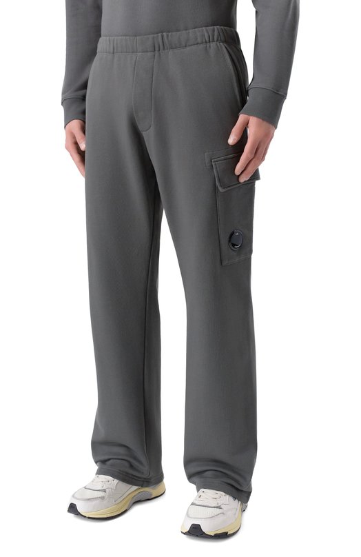 Хлопковые брюки C.P. Company 20CMSP066A/005086W Серый  20CMSP066A/005086W Фото 3