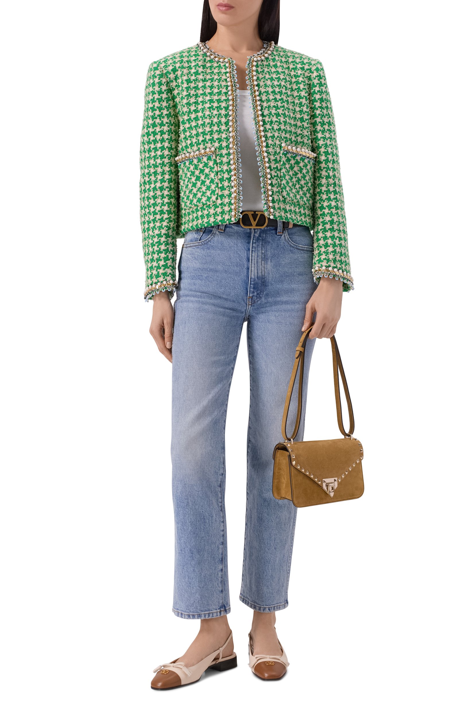 Сумка rockstud small VALENTINO бежевого цвета по цене 193000 руб., арт. 9W2B0T76/KQQ, фото 3 Сумка rockstud small VALENTINO, арт. 9W2B0T76/KQQ, фото 3