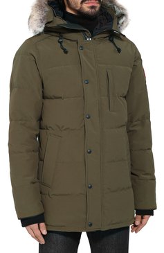 Мужская пуховик с меховой отделкой carson CANADA GOOSE хаки цвета, арт. 3805M | Фото 3 (Материал внешний: Синтетический материал; Мужское Кросс-КТ: Пуховик-верхняя одежда, Верхняя одежда, пуховик-короткий; Рукава: Длинные; Материал подклада: Синтетический материал; Стили: Милитари; Статус проверки: Проверена категория; Длина (верхняя одежда): До середины бедра; Материал утеплителя: Пух и перо; Драгоценные камни: Проставлено; Материал сплава: Проставлено)