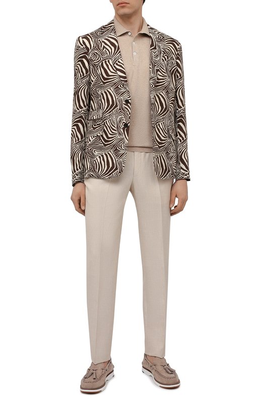 Льняной пиджак Ralph Lauren Коричневый, фото 2