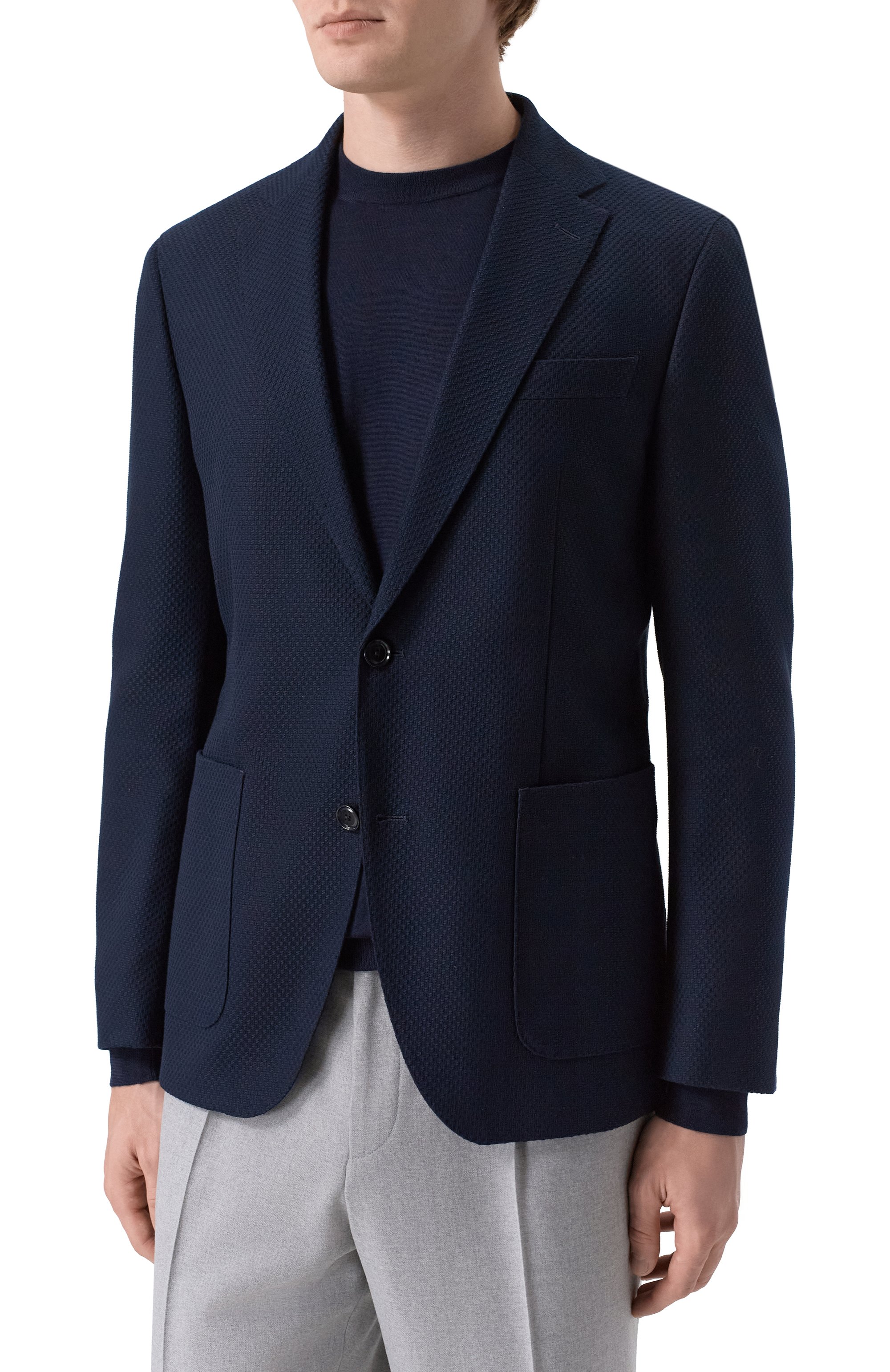 Пиджак из хлопка и шерсти BOSS, арт. 50556959, фото 4