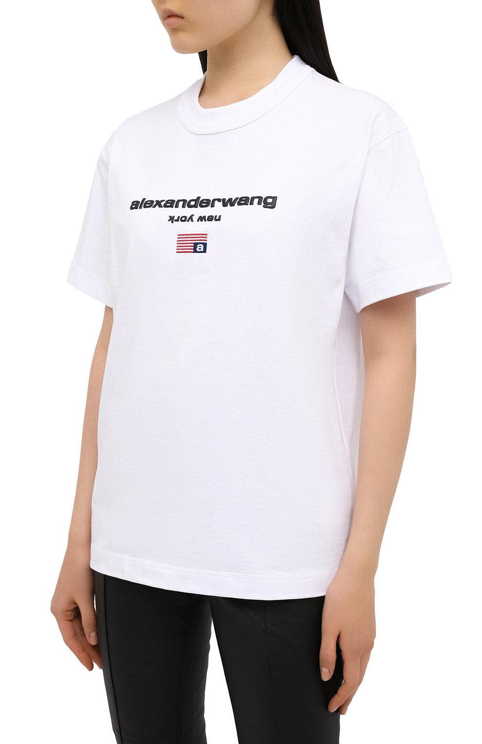 Хлопковая футболка ALEXANDER WANG, арт. UCC1211344, фото 3