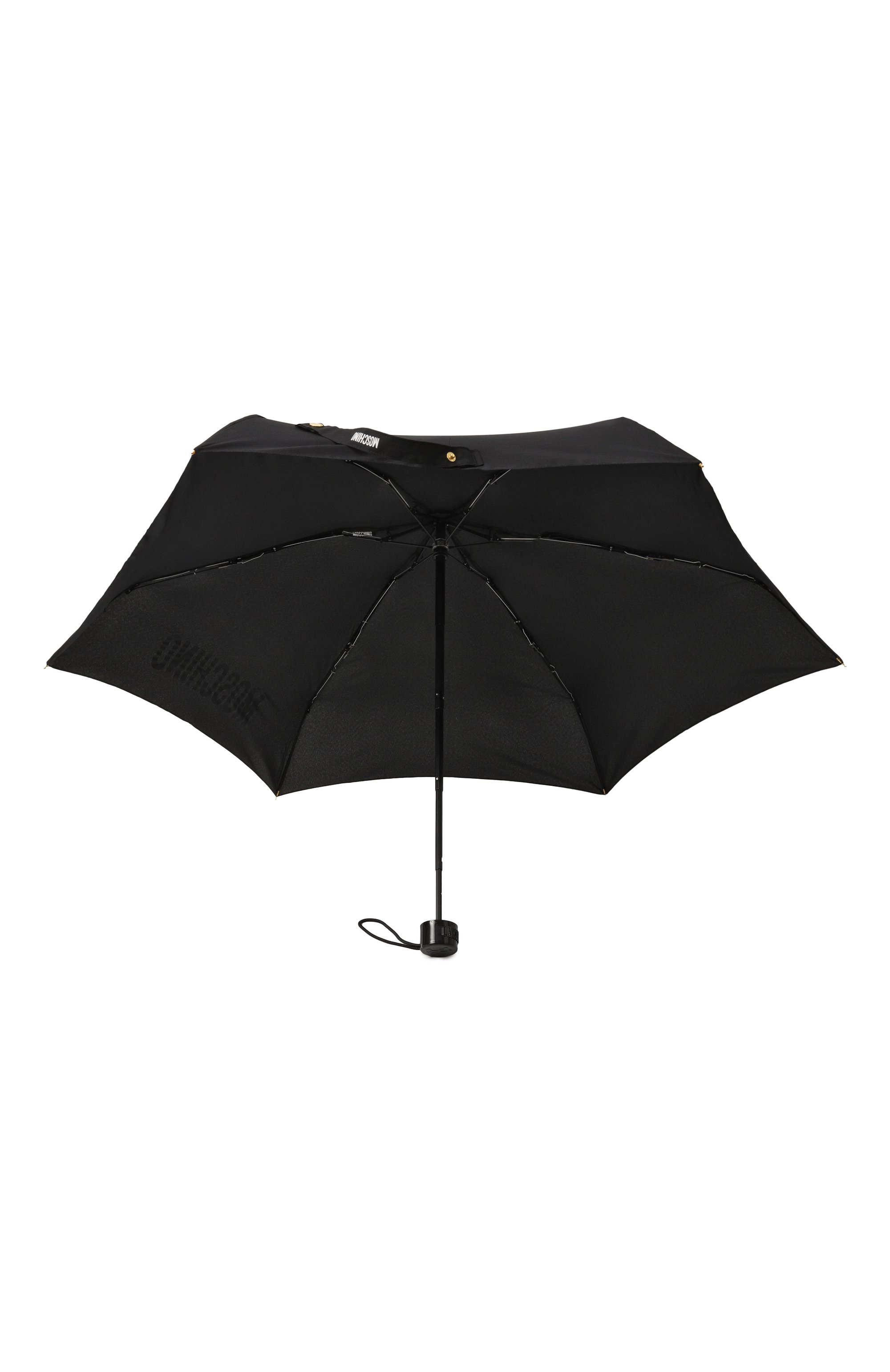 Складной зонт MOSCHINO черного цвета по цене 8580 руб., арт. 8985 SUPERMINI, фото 3 Складной зонт MOSCHINO, арт. 8985 SUPERMINI, фото 3
