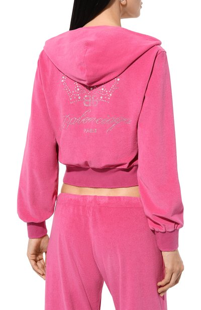 Хлопковая толстовка BALENCIAGA розового цвета по цене 213000 руб., арт. 791755/TQVU8, фото 4 Хлопковая толстовка BALENCIAGA, арт. 791755/TQVU8, фото 4