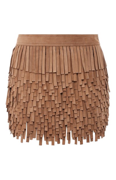 Женская кожаная юбка BALMAIN, арт. RF14699/L044