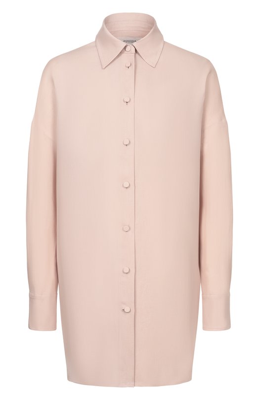 Льняная рубашка Agnona TD1113E/U3049E Розовый TD1113E/U3049E
