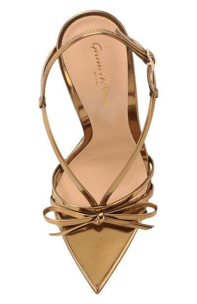 Кожаные босоножки GIANVITO ROSSI золотого цвета по цене 87350 руб., арт. G31687.15RIC.METMEK0, фото 5 Кожаные босоножки GIANVITO ROSSI, арт. G31687.15RIC.METMEK0, фото 5