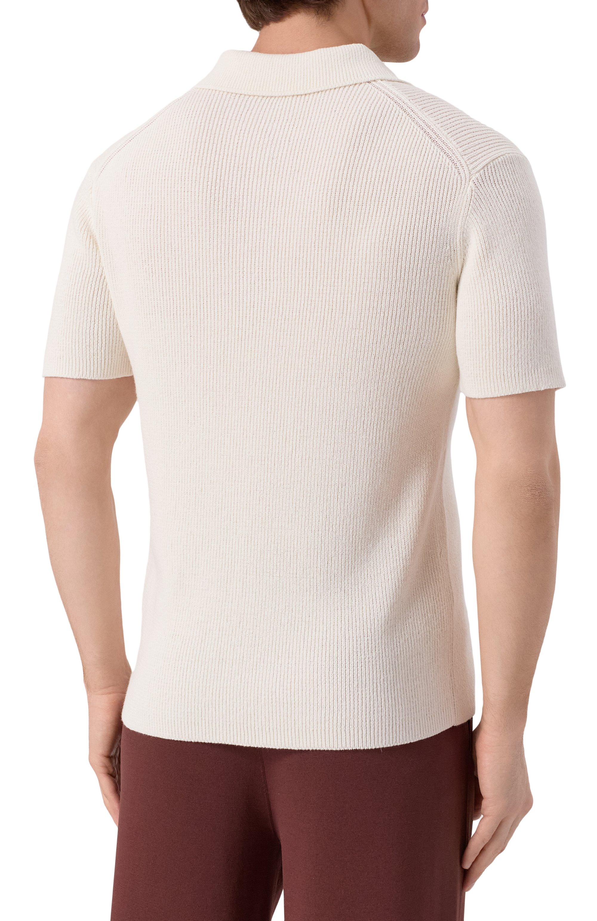 Поло изо льна и хлопка 12 STOREEZ кремового цвета по цене 17000 руб., арт. 132644, фото 4 Поло изо льна и хлопка 12 STOREEZ, арт. 132644, фото 4