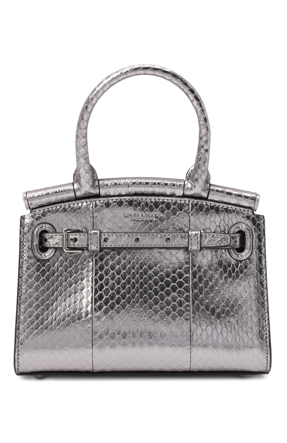 Сумка rl 50 mini из кожи змеи RALPH LAUREN серебряного цвета по цене 276500 руб., арт. 435856488, фото 1 Сумка rl 50 mini из кожи змеи RALPH LAUREN, арт. 435856488, фото 1