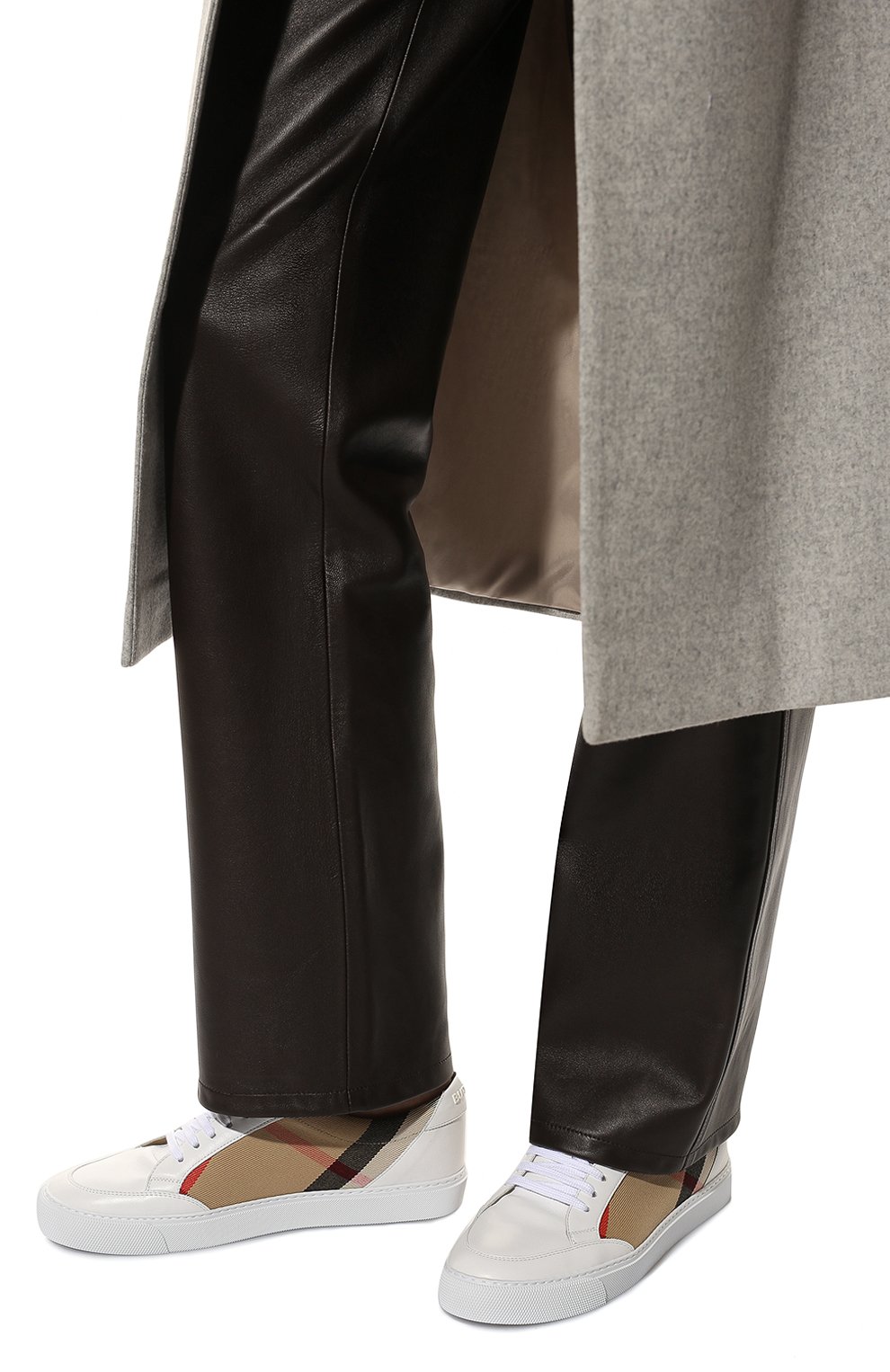 Комбинированные кеды BURBERRY, арт. 8024326, фото 3