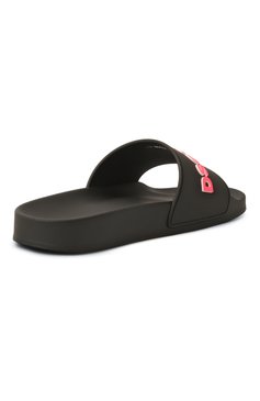Женские шлепанцы DSQUARED2 черного цвета, арт. FFW0017/17205013 | Фото 5 (Подошва: Платформа; Материал сплава: Проставлено; Драгоценные камни: Проставлено; Материал внешний: Резина)