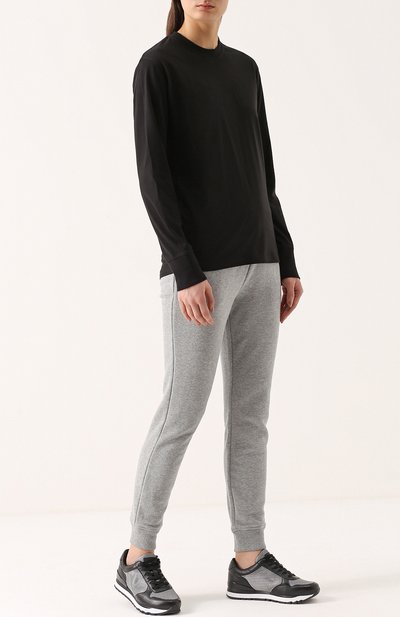 Хлопковый лонгслив с круглым вырезом AECA WHITE, арт. L0NG SLEEVE TEE LIGHT, фото 2