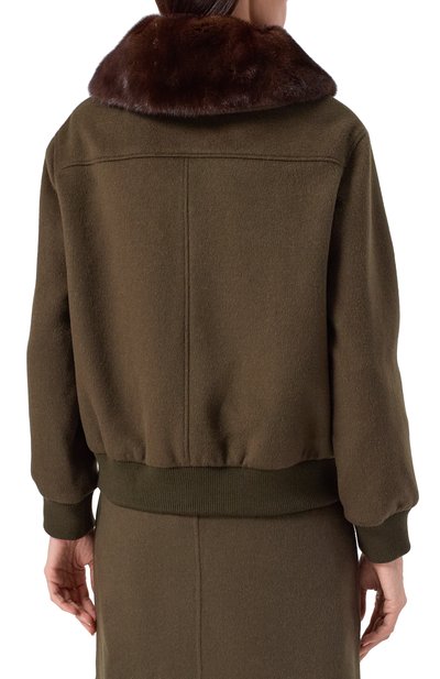 Бомбер с отделкой из норки YVES SALOMON, арт. 26WYV05660CAVI, фото 4