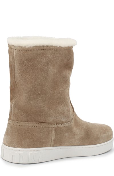 Замшевые сапоги с внутренней отделкой из меха MIU MIU, арт. 5U896B/E1D, фото 4