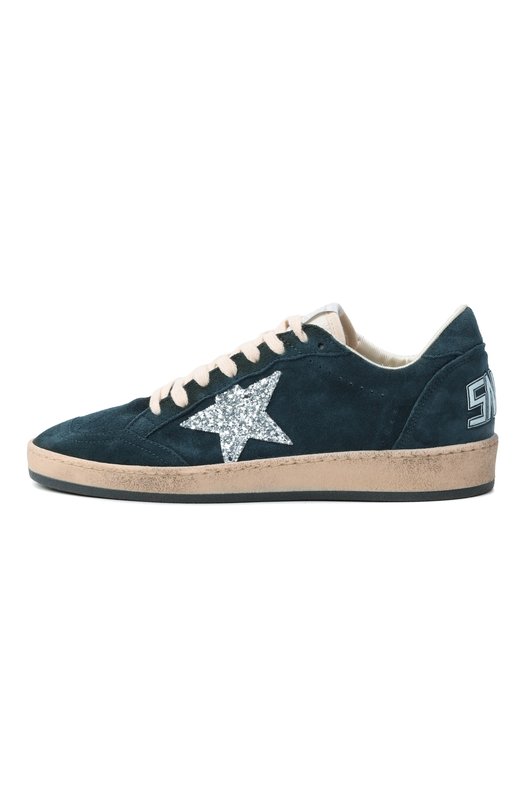 Замшевые кеды Ball Star Golden Goose Deluxe Brand GWF00117.F006680 Зелёный  GWF00117.F006680 Фото 4