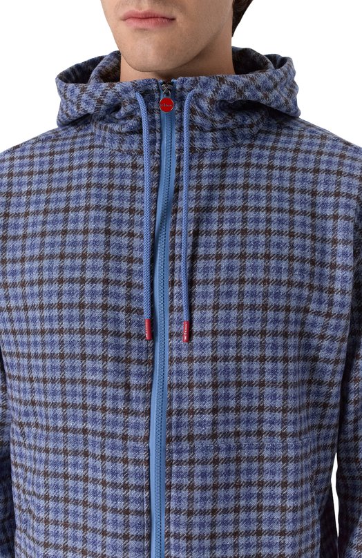 Рубашка из шерсти и шелка Kiton UMC010K0128G01 Синий  UMC010K0128G01 Фото 5