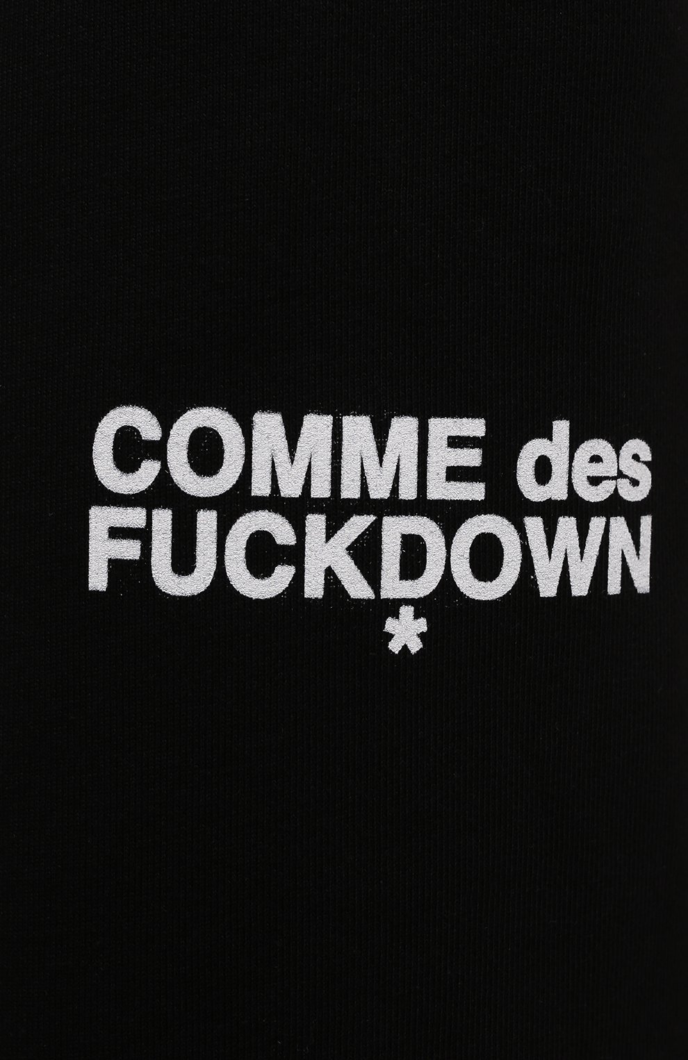 Хлопковые джоггеры COMME DES FUCKDOWN черного цвета по цене 11750 руб., арт. CDFD1530, фото 5 Хлопковые джоггеры COMME DES FUCKDOWN, арт. CDFD1530, фото 5