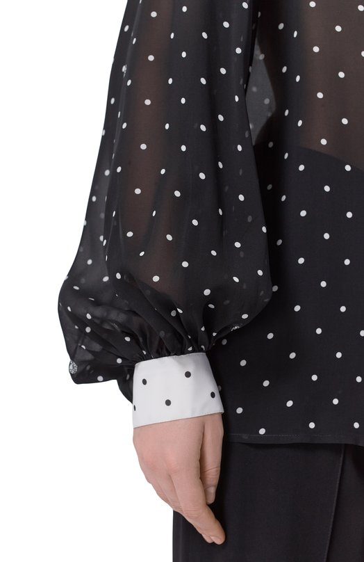 Шелковая блузка Elie Saab SH000/SI001 Чёрно-белый  SH000/SI001 Фото 5