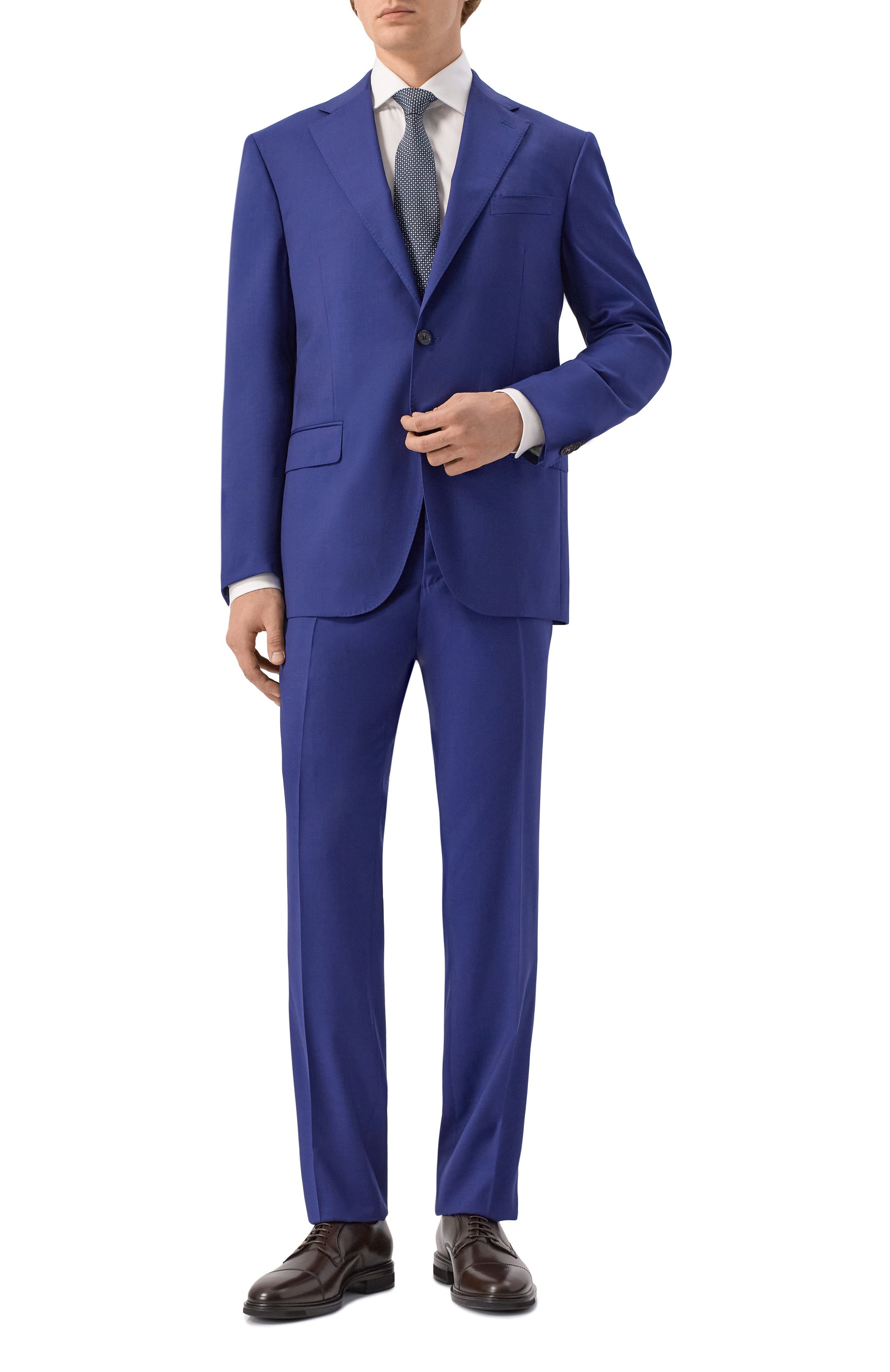 Шерстяной костюм CORNELIANI темно-синего цвета по цене 171500 руб., арт. 266008-2618150_SET, фото 1 Шерстяной костюм CORNELIANI, арт. 266008-2618150_SET, фото 1