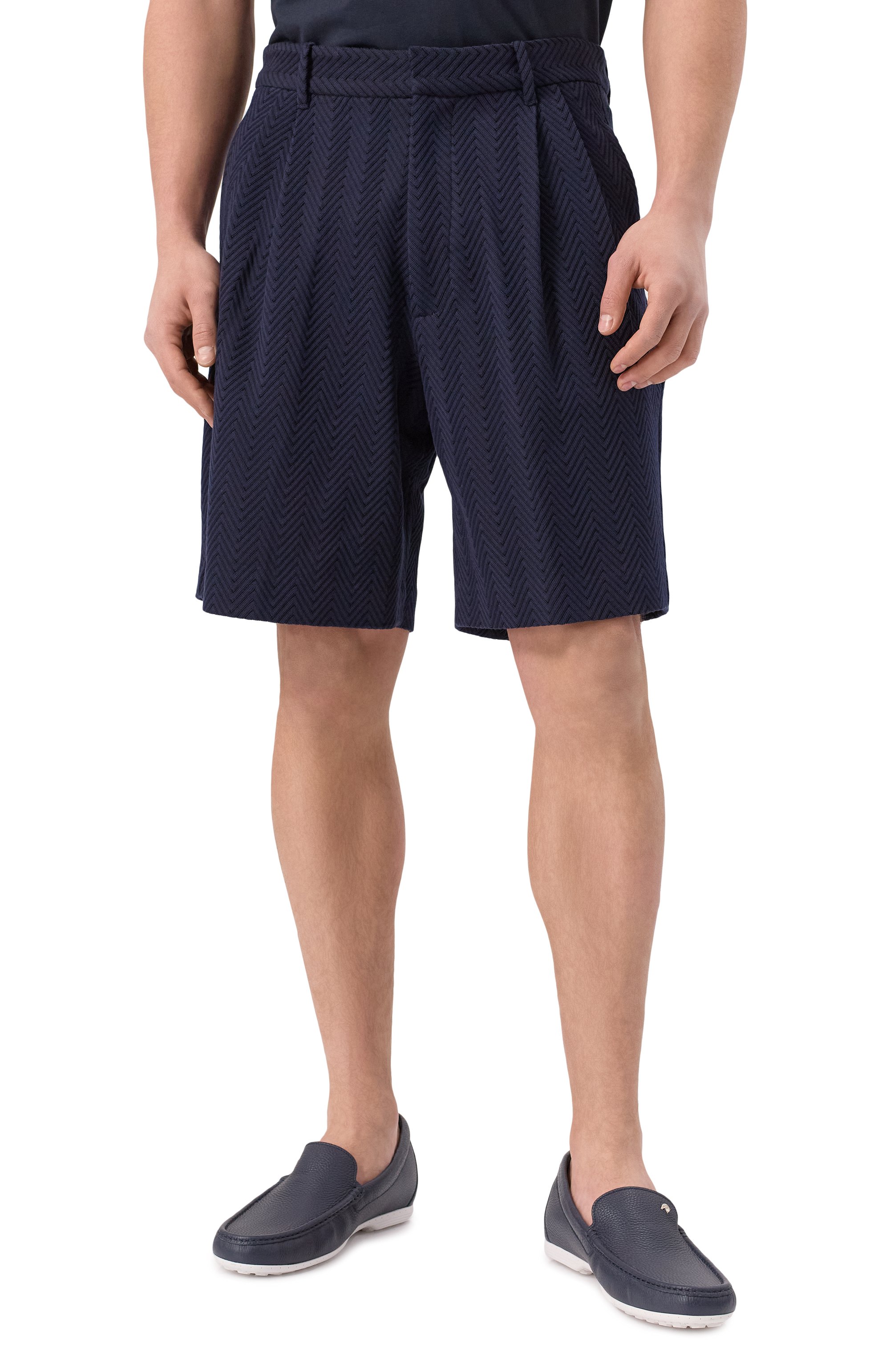 Шорты из хлопка и вискозы MISSONI темно-синего цвета по цене 108500 руб., арт. UC25SI00/BR00JC, фото 3 Шорты из хлопка и вискозы MISSONI, арт. UC25SI00/BR00JC, фото 3