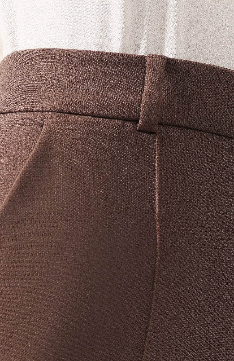Брюки со стрелками LESYANEBO коричневого цвета по цене 20800 руб., арт. FW19/Н-157, фото 5 Брюки со стрелками LESYANEBO, арт. FW19/Н-157, фото 5