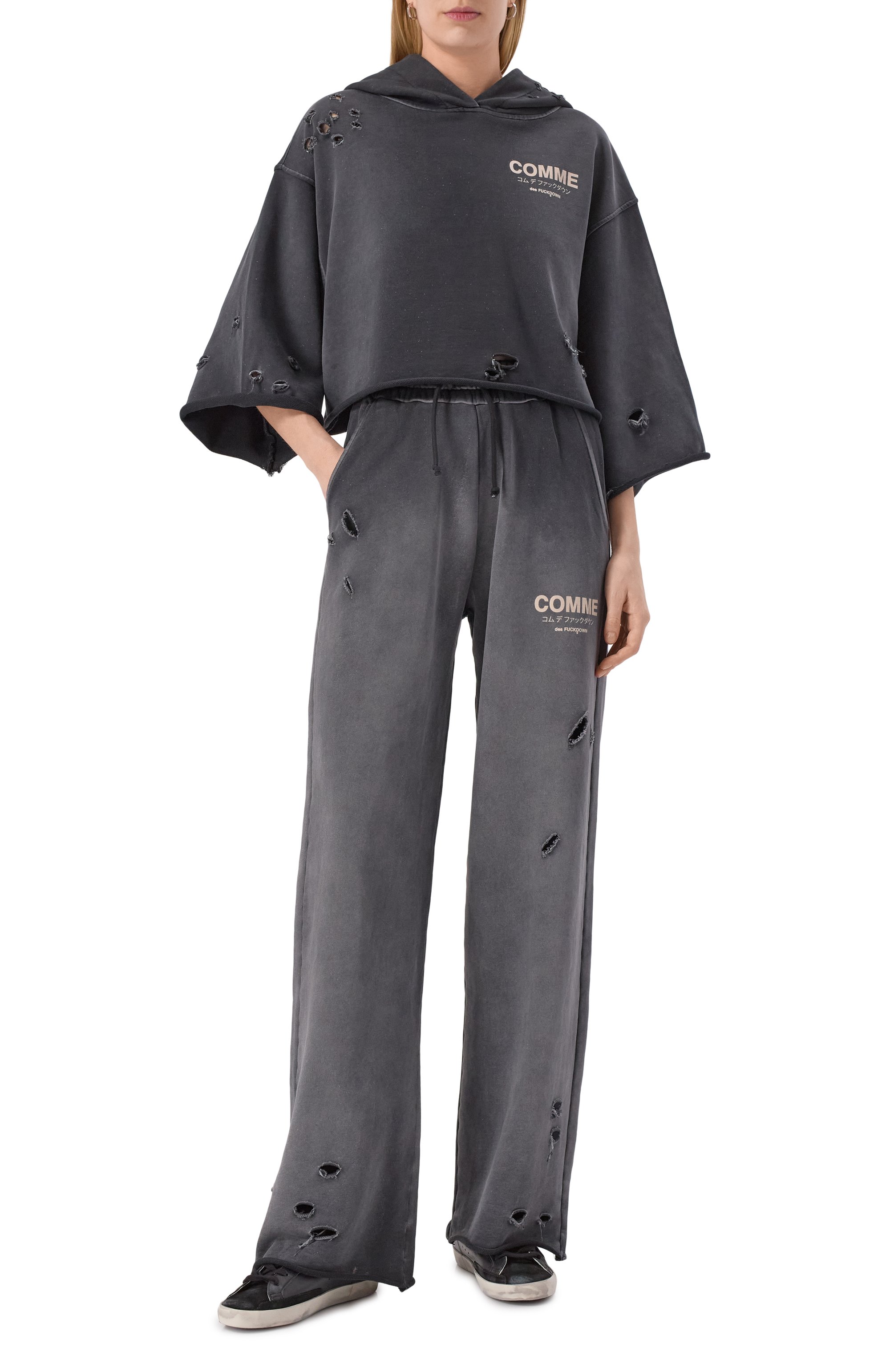 Хлопковое худи COMME DES FUCKDOWN, арт. CFABW01235, фото 2