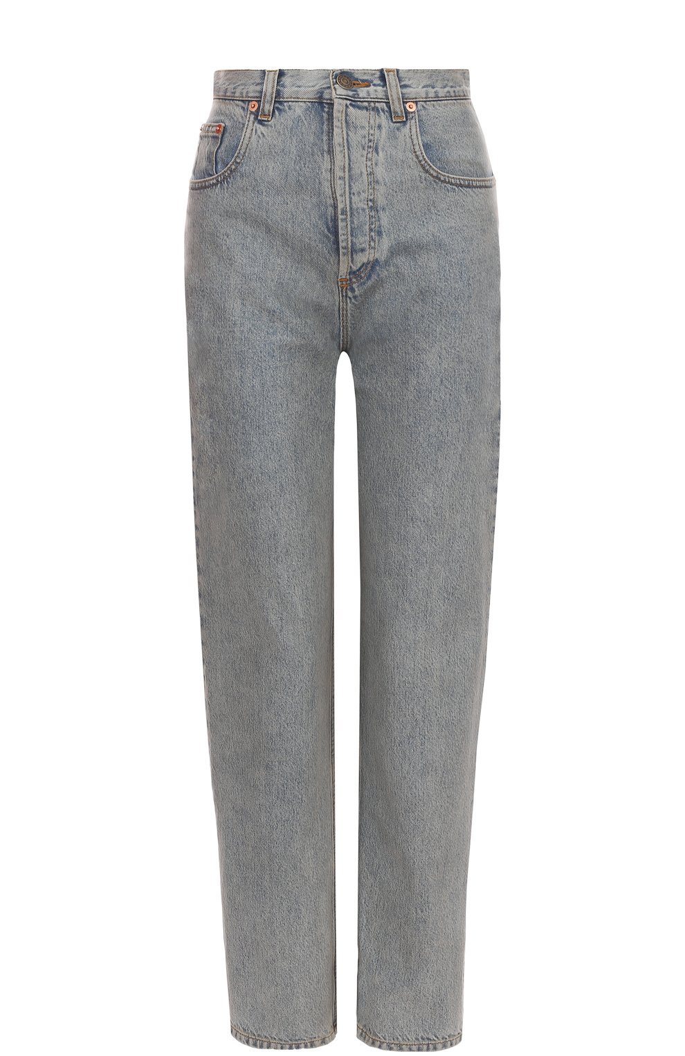 Джинсы прямого кроя с потертостями и завышенной талией GUCCI, арт. 502802/XRA16, фото 1