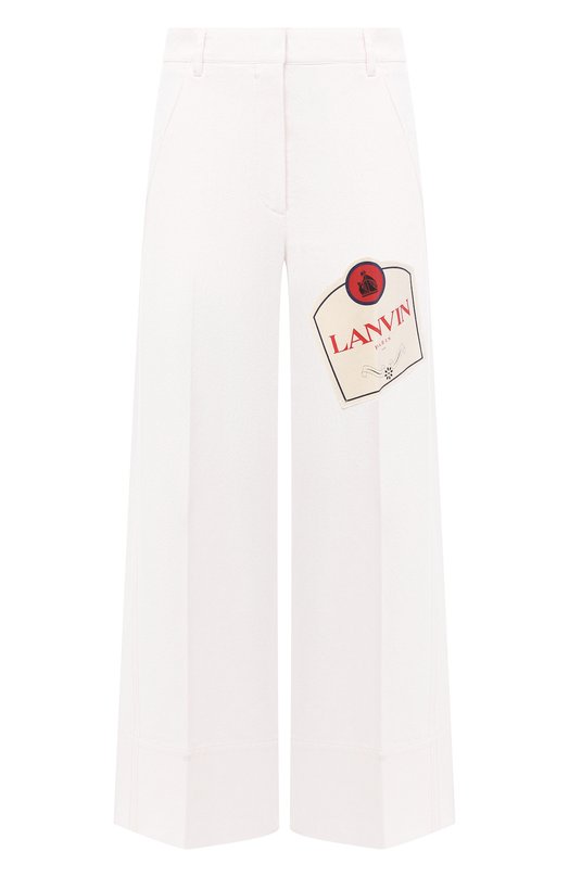 

Хлопковые брюки Lanvin, Белый