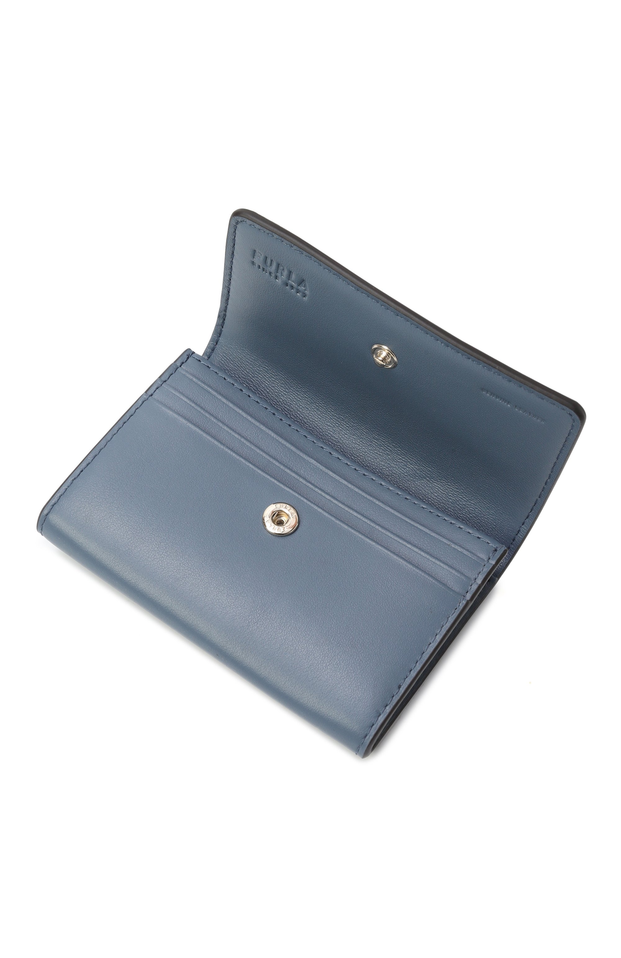 Кожаный футляр для кредитных карт sfera FURLA голубого цвета по цене 14000 руб., арт. WP00481/AX0733, фото 3 Кожаный футляр для кредитных карт sfera FURLA, арт. WP00481/AX0733, фото 3