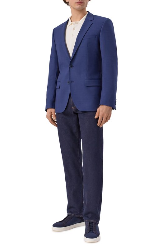 Однобортный пиджак HUGO 50557625 Синий  50557625 Фото 3