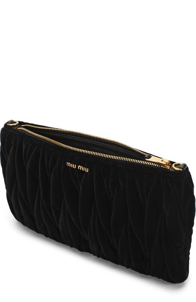 Бархатный клатч на цепочке MIU MIU, арт. 5BF354-2EOM-F0002-OOO, фото 3