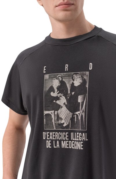 Хлопковая футболка ENFANTS RICHES DEPRIMES черного цвета по цене 84500 руб., арт. 010-874/C0TT0N, фото 5 Хлопковая футболка ENFANTS RICHES DEPRIMES, арт. 010-874/C0TT0N, фото 5