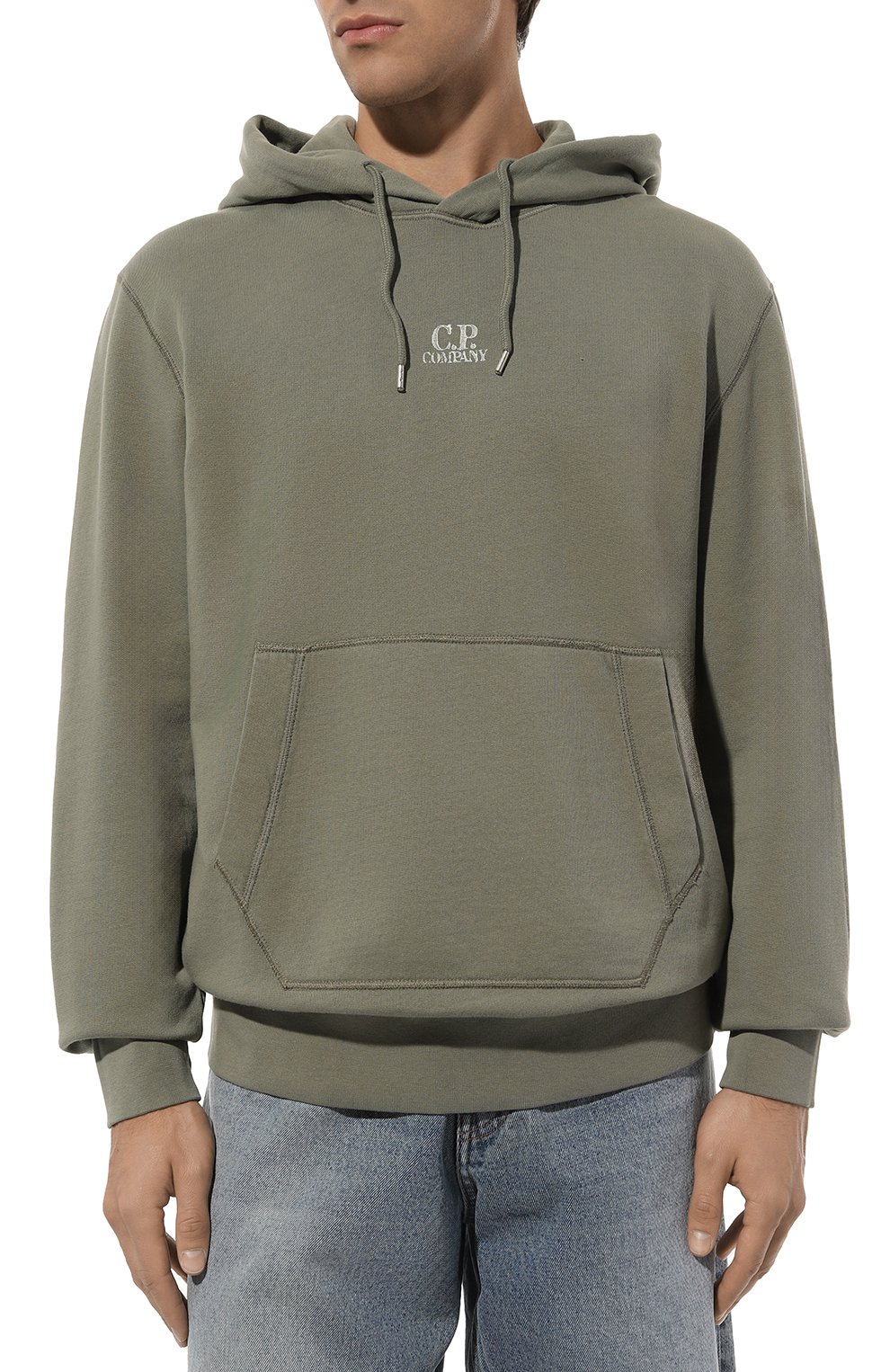 Хлопковое худи C.P. COMPANY хаки цвета по цене 30800 руб., арт. 16CMSS305A006312G, фото 3 Хлопковое худи C.P. COMPANY, арт. 16CMSS305A006312G, фото 3