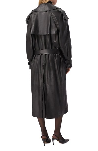 Кожаный тренч SAINT LAURENT, арт. 815241/YC2TF, фото 4